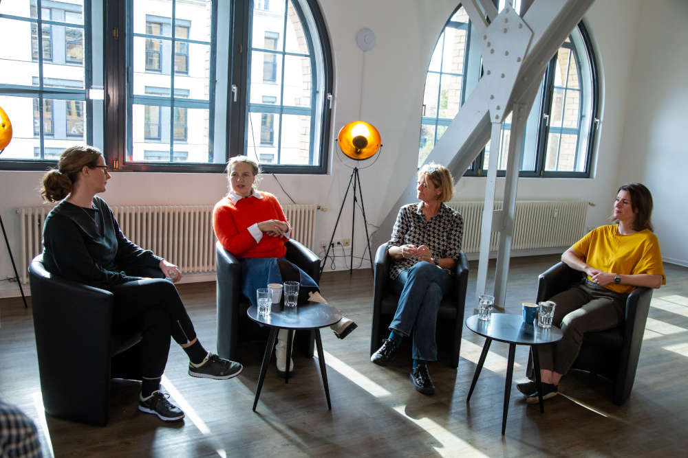 Left to right: ECA Director Nina Müller, Christina Dinar, Pernille Tranberg and Caroline Helbing